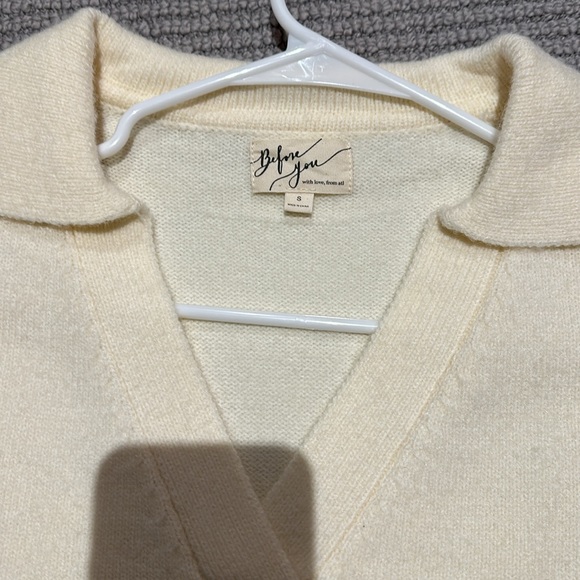 Before You with love sweater in cream color, size SMALL - Picture 2 of 5